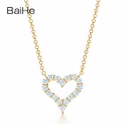Колье BAIHE из желтого золота 18 карат, 0,64 карата, с натуральным бриллиантом