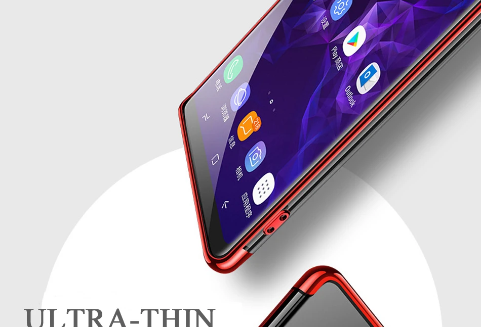 ITEUU ТПУ прозрачный гальванический чехол для телефона samsung Galaxy Note 9 Чехлы мягкая прозрачная задняя крышка роскошный
