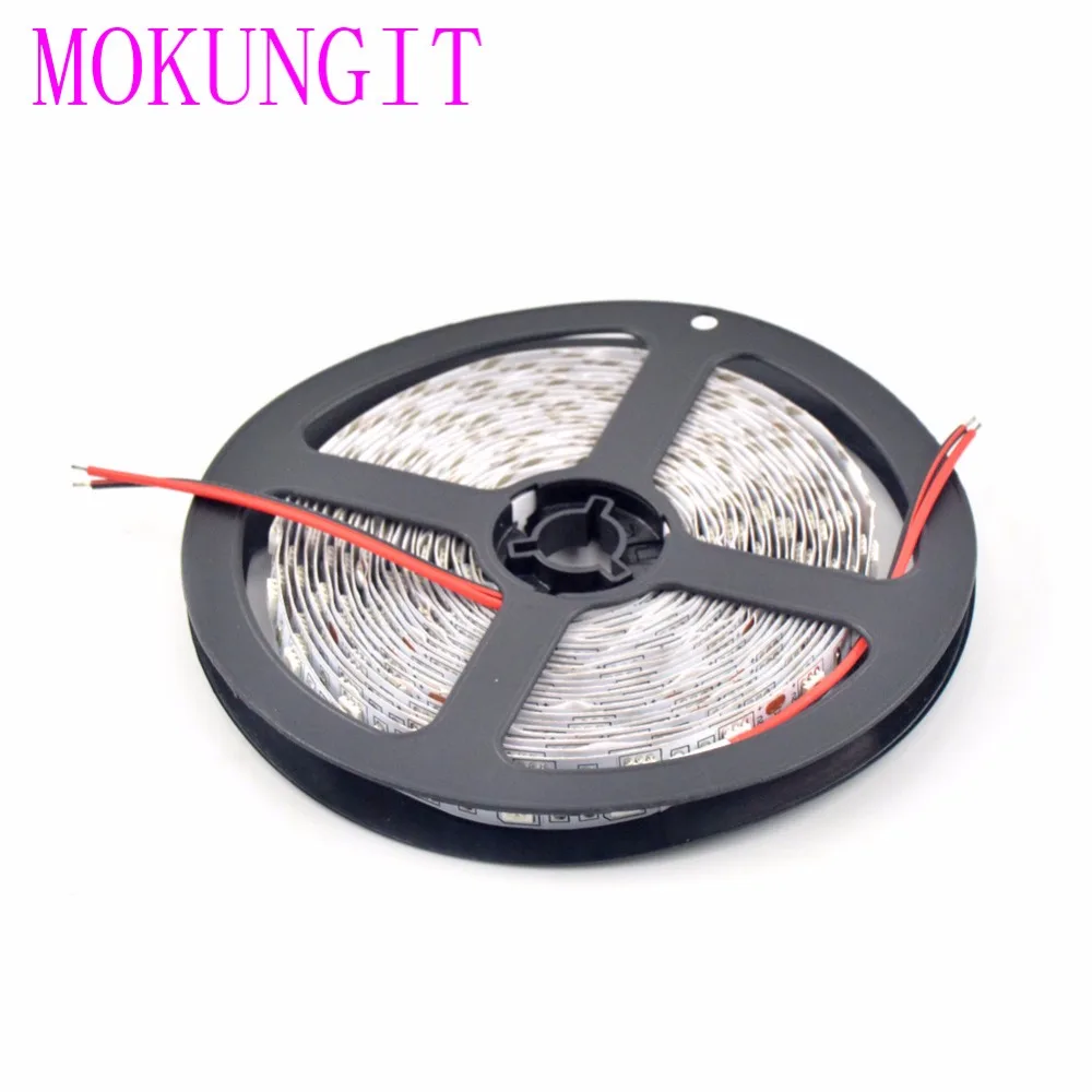 Mokungit 50M 60 pcs/m 300 LEDs 5050 SMD red color LED Flexible Strip ribbon Light DC12V Not Waterproof for Home Garden | Лампы и
