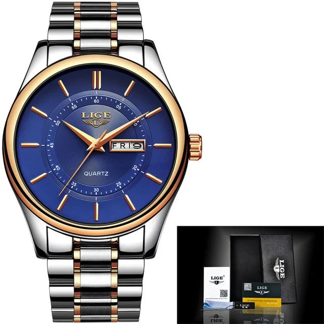 silver Gold blue Новые роскошные брендовые золотые повседневные кварцевые часы Geneva мужские из нержавеющей стали XFCS водонепроницаемые мужские часы Relogio Masculino - Цвет: silver Gold blue