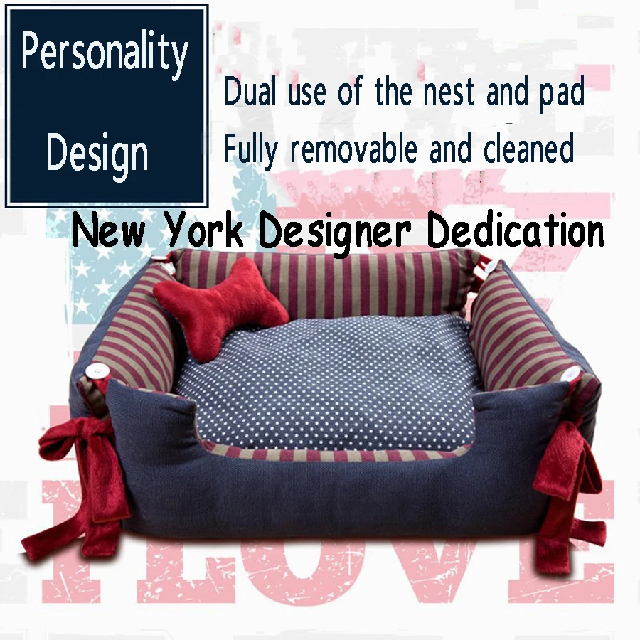 Большого размера безопасный прочный хлопок мягкие собачьи будки устойчив к