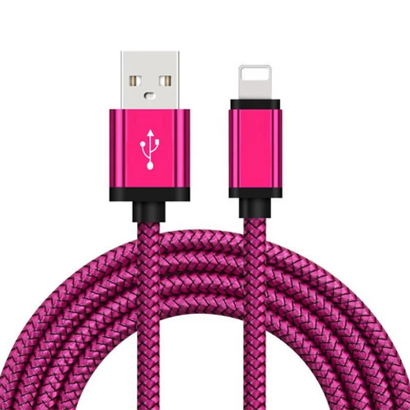 

Nylon USB Fast Charging Cable For Apple iPhone XR XS MAX X 8 7 6S 5S 5 6 Plus ipad mini Phone Lighting Charge Data Cables