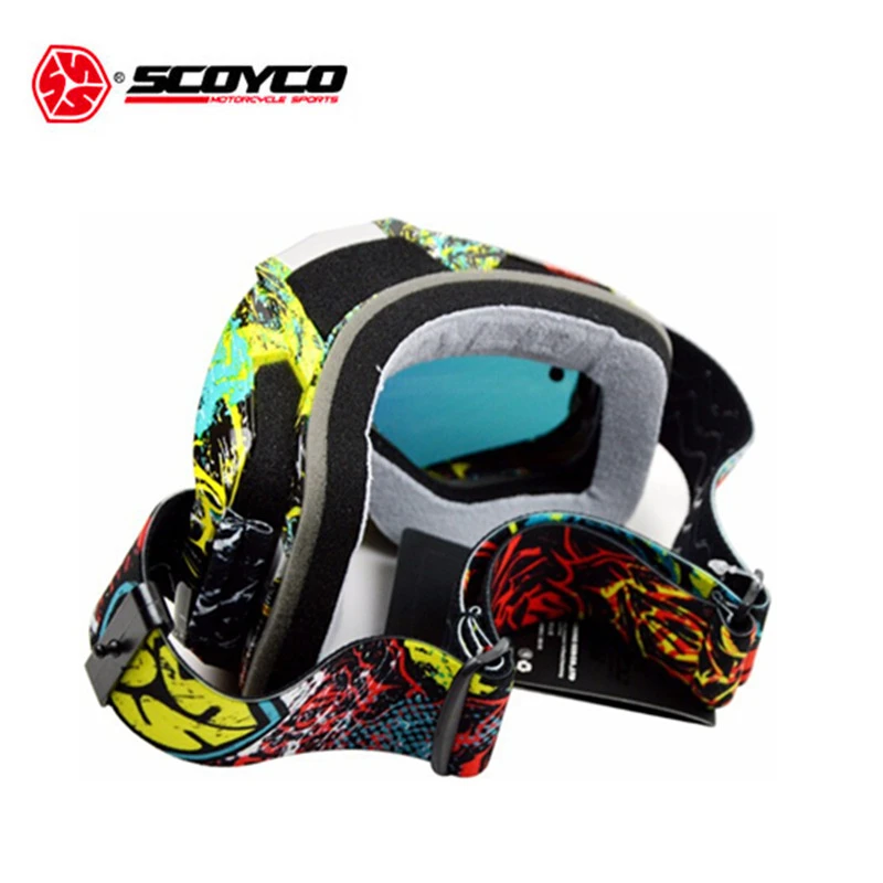 SCOYCO G04 Лыжный Сноуборд Снегоход очки мотоцикл мотокросса гоночные очки ветрозащитные противотуманные UV400 очки-красный
