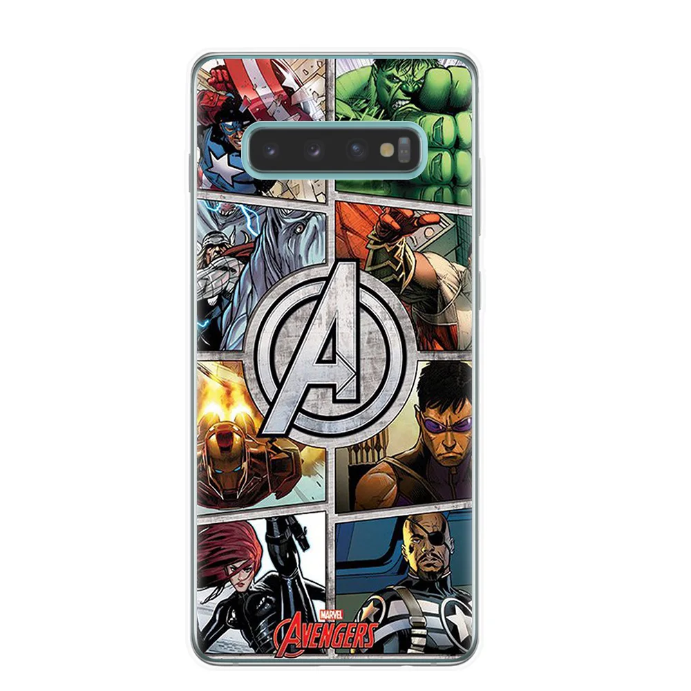 Marvel Мстители Герои комиксы коллаж чехол для телефона samsung Galaxy S10 Lite S10E S10 Plus M10 M20 Чехол Мягкий ТПУ силиконовый чехол