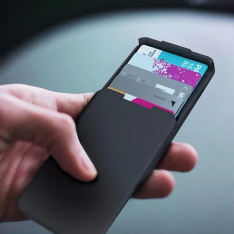 ПК кошелек с эластичным задним карманом ID держатель для Карт RFID мини тонкий поп