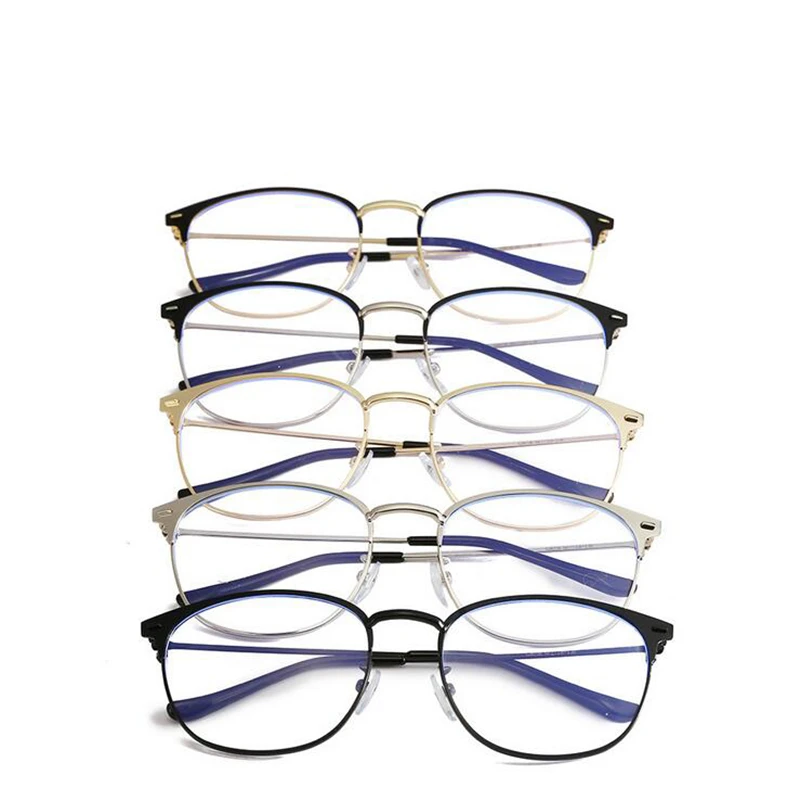 

2021 Newest Metal 1.56 Aspherical Lens Prescription Eyeglasses Women Men Ultralight Retro Myopia Spectacle -0.5 -1.0 -1.5 To -4