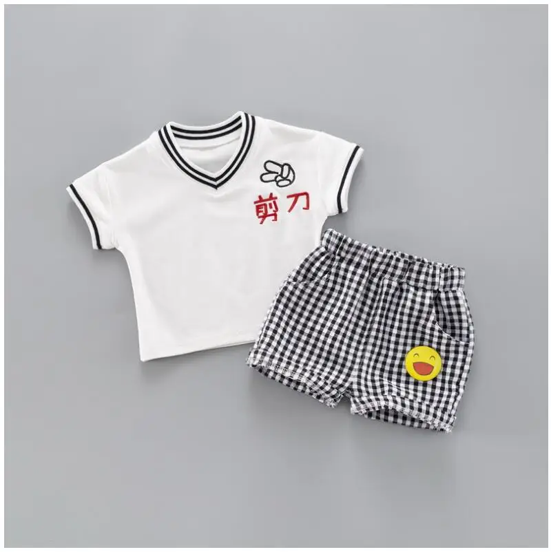2019 летние комплекты одежды для маленьких мальчиков и девочек малышей футболка