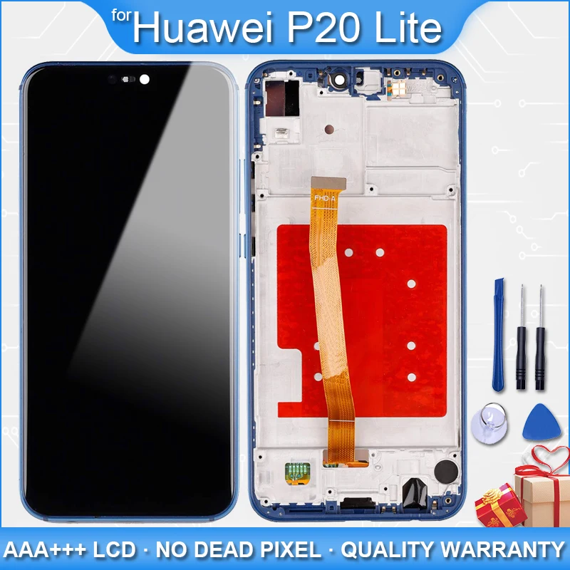 Новый сенсорный экран для huawei P20 Lite ЖК дисплей Замена с рамкой Оригинальный ANE LX1 LX3