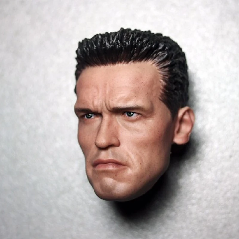 collection 1/6 scale Arnold Schwarzenegger head sculpt carving model Terminator 2 T800 12&quot for inches action figure | Игрушки и