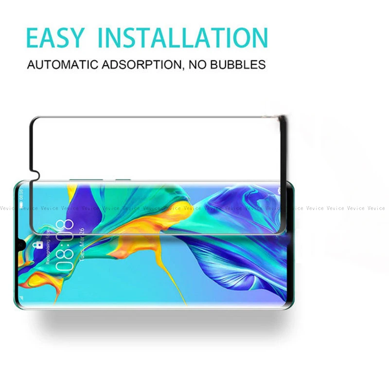 Закаленное стекло для Huawei P30 Pro Mate 20 Lite Полное покрытие Защита экрана Защитная