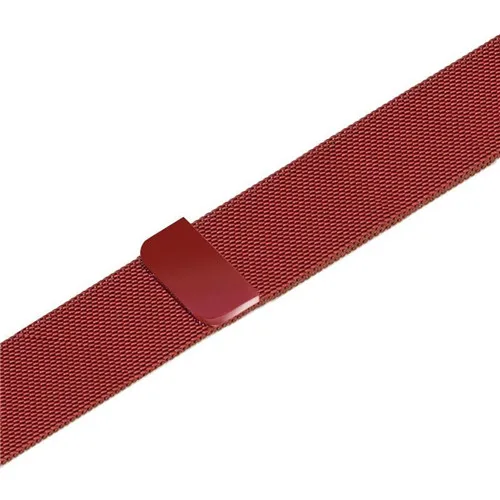 only strap-red Milanese Loop замена группы металлический защитный чехол для Apple Watch серии группа 4 40 мм 44 мм iWatch ремешок серии 3/2/1 38 мм 42 мм - Цвет ремешка: only strap-red