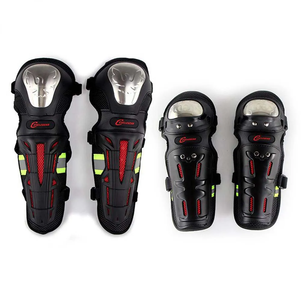 

Motorcycle Motocross Knee Shin Elbow Guards Pads Racing Safety Protective Gear knee protector