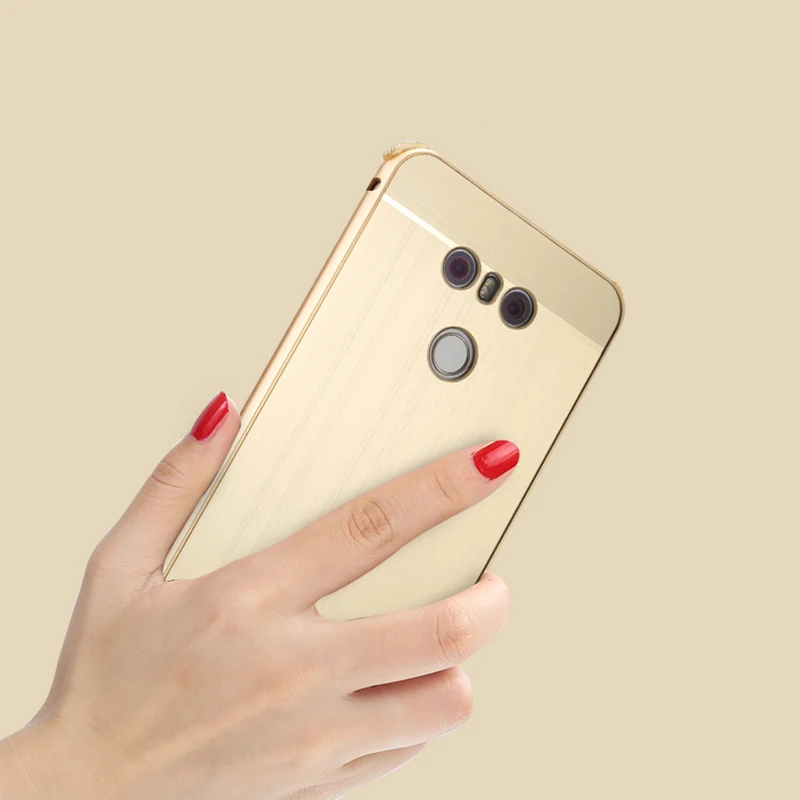 Для LG G6 чехол Роскошный Матовый металлический алюминиевый бампер + PC акрил 2 в 1