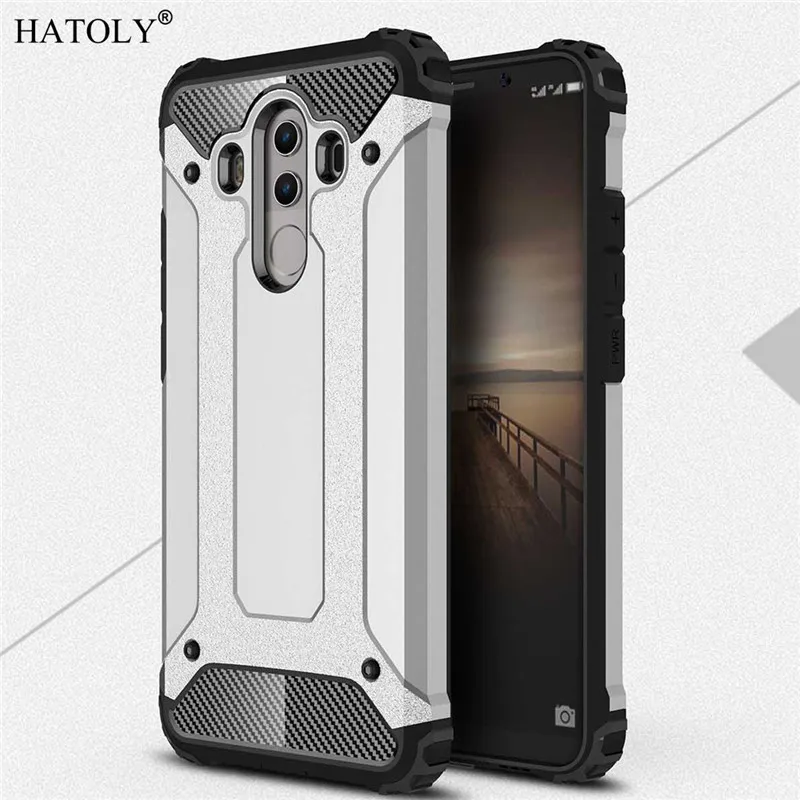 HATOLY для Coque huawei mate 10 Pro Чехол сверхмощный Броня тонкий жесткий резиновый чехол силиконовый чехол для телефона для huawei mate 10 Pro 6"