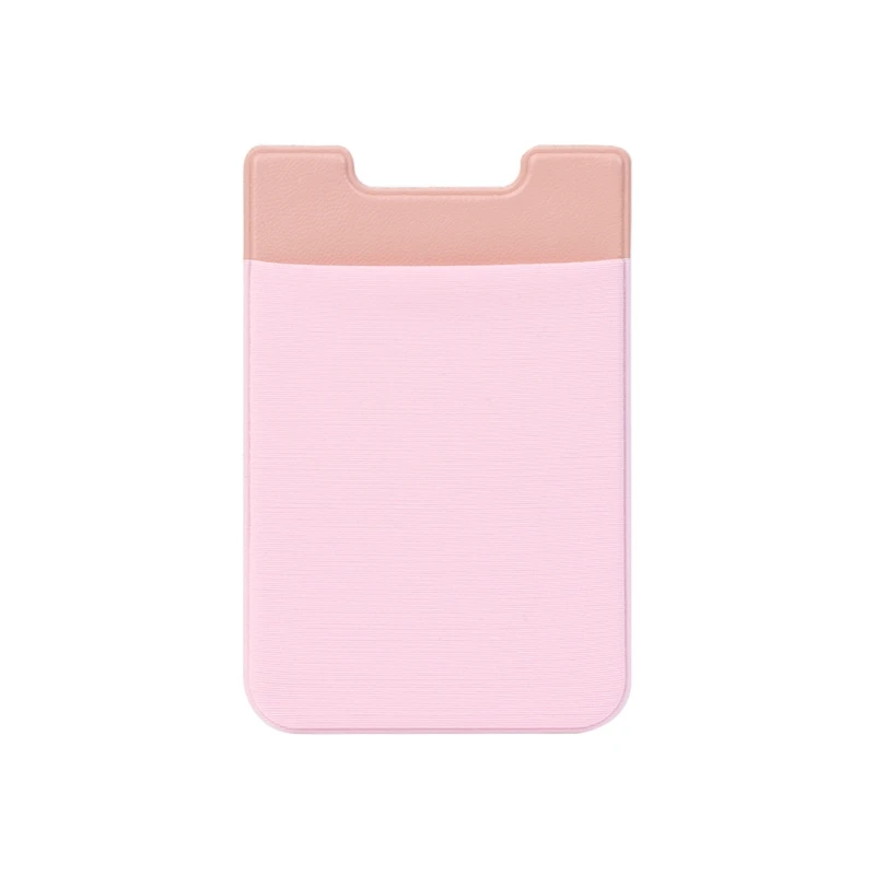 Pink Клейкая наклейка на заднюю панель мобильного телефона, кошелек для кредитных карт, держатель для карт, карман - Цвет: Pink