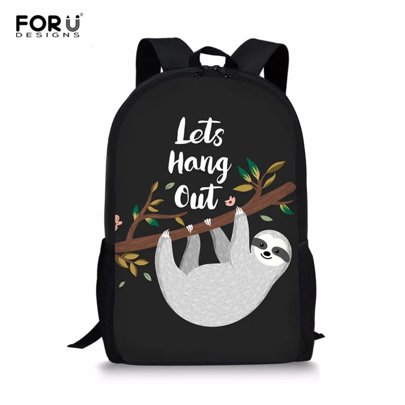 L4654C FORUDESIGNS/2 шт./компл. рюкзак женский милый ленивый принт рюкзаки школьные сумки для подростков девочек Mochila Feminina Sac a Dos - Цвет: L4654C