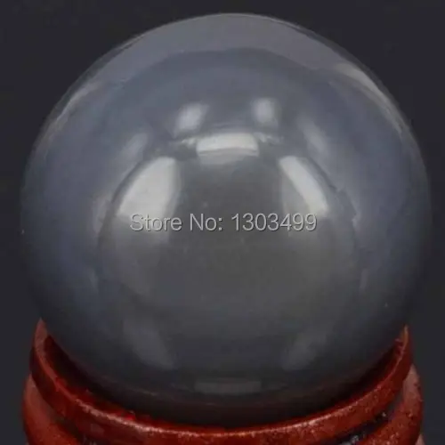 Бесплатная доставка Натуральный камень 30 мм серого агата шар хрустальный Чакра