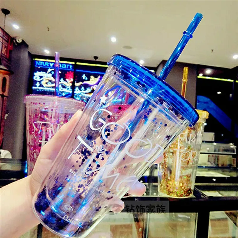 Smooth Milk Shake Smoothie напиток бутылка для воды Мода портативный пластик Лето со льдом кофе сок бутылочки чашка с соломинкой 450 мл Лидер продаж