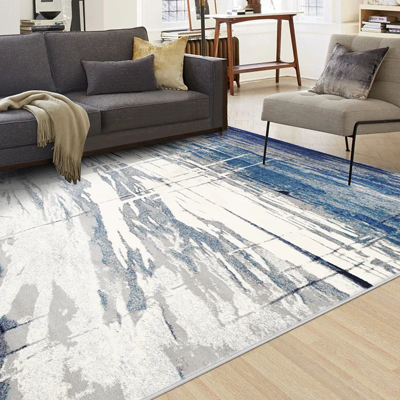 Синий Средиземноморский ковер для гостиной скандинавский коврик дома спальни