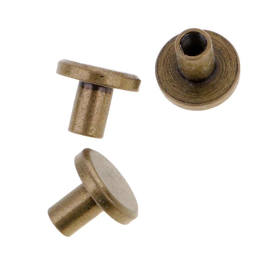 20 комплектов 8 мм Твердые Латунные круглые заклепки винтовые шпильки для DIY