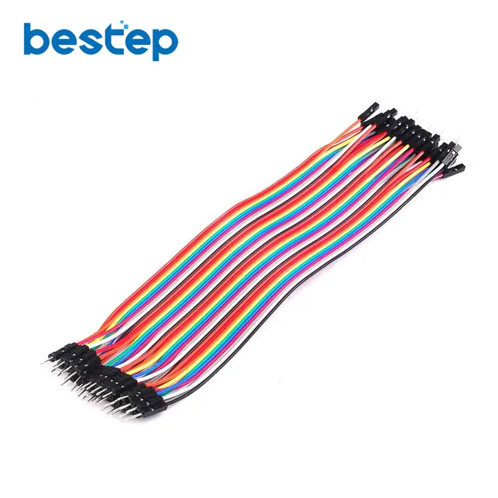 Кабель Dupont 40 шт. в ряд 21 5 см 2 54 мм 1Pin 1P перемычка Папа папа|40pcs dupont cable|jumper male to malecable |