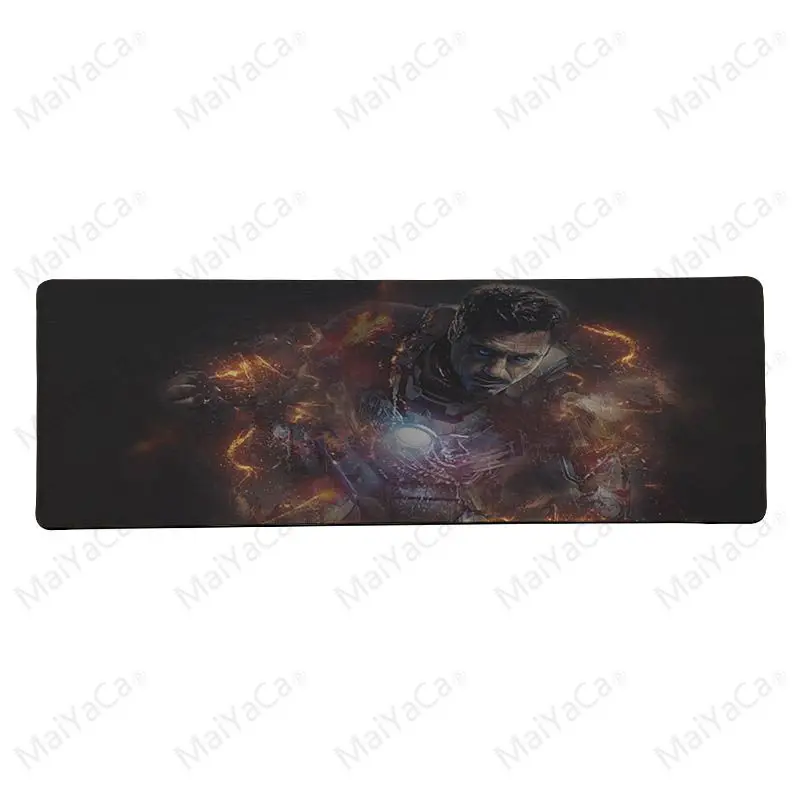 LockEdge 40X90cm MaiYaCa Новые поступления Железный человек 3 Ретро иллюстрация большой коврик для мыши PC компьютерный коврик Размер для 18*22 20*25 25*29 30*90 и 40*90 см - Цвет: LockEdge 40X90cm