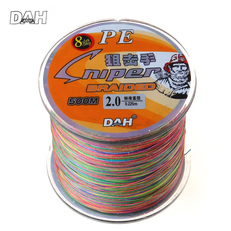 

500M PE Fishing Line 8 Strands Brand Multicolour Braided Line Multifilament 8 Strands Fishing Line Cheap & Strong