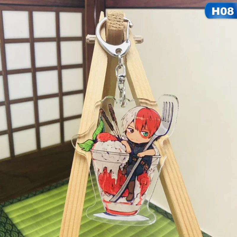 Прекрасный мультфильм Аниме Academy My Hero Academi брелок акриловое кольцо для ключей талисманы подарок