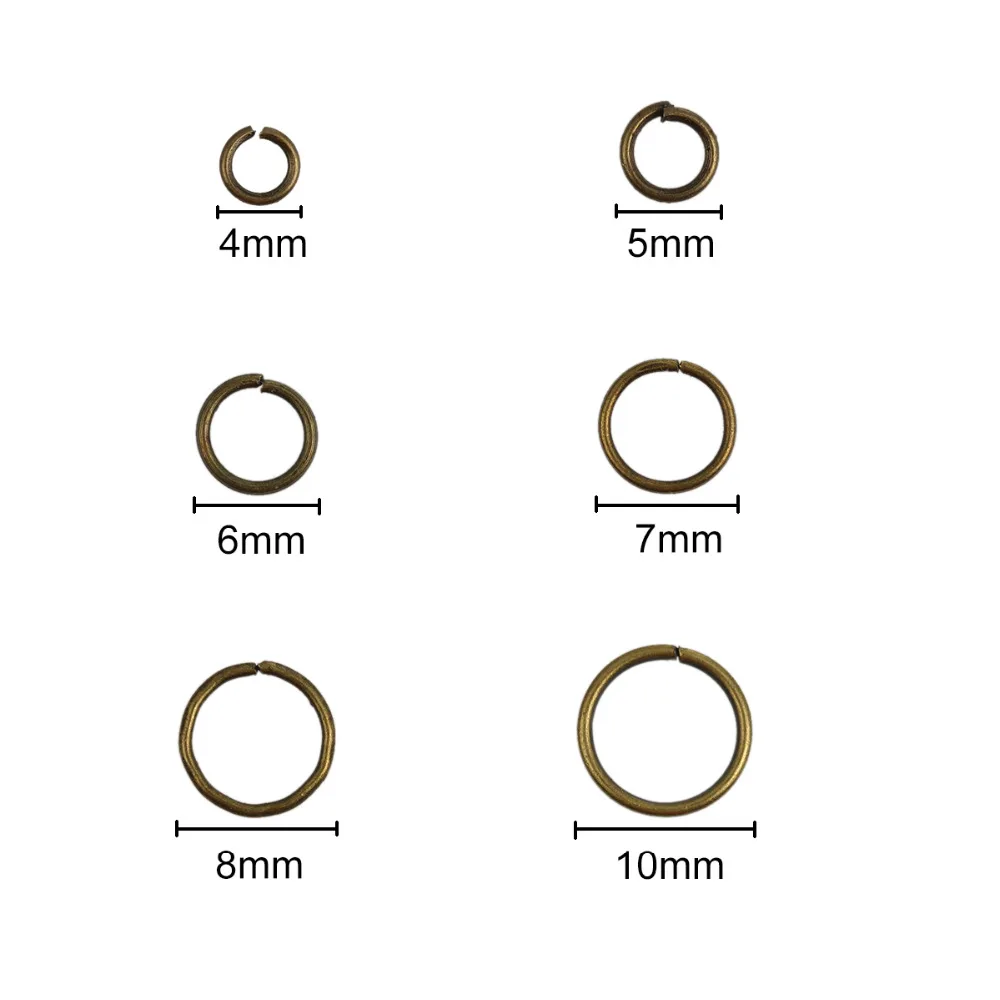 Doreen Box Fixed Mixed Metal Color Transparent Round 6 Grid Plastic 1mm-0.7mm Iron Open Jump Rings 10mm-4mm (About1600PCS) | Украшения и