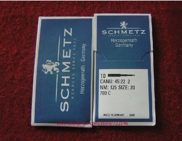 Иглы для промышленной швейной машины SCHMETZ CAN:45:22 2 NM:125 Размер: 20 780C 780 C братьев Durkopp