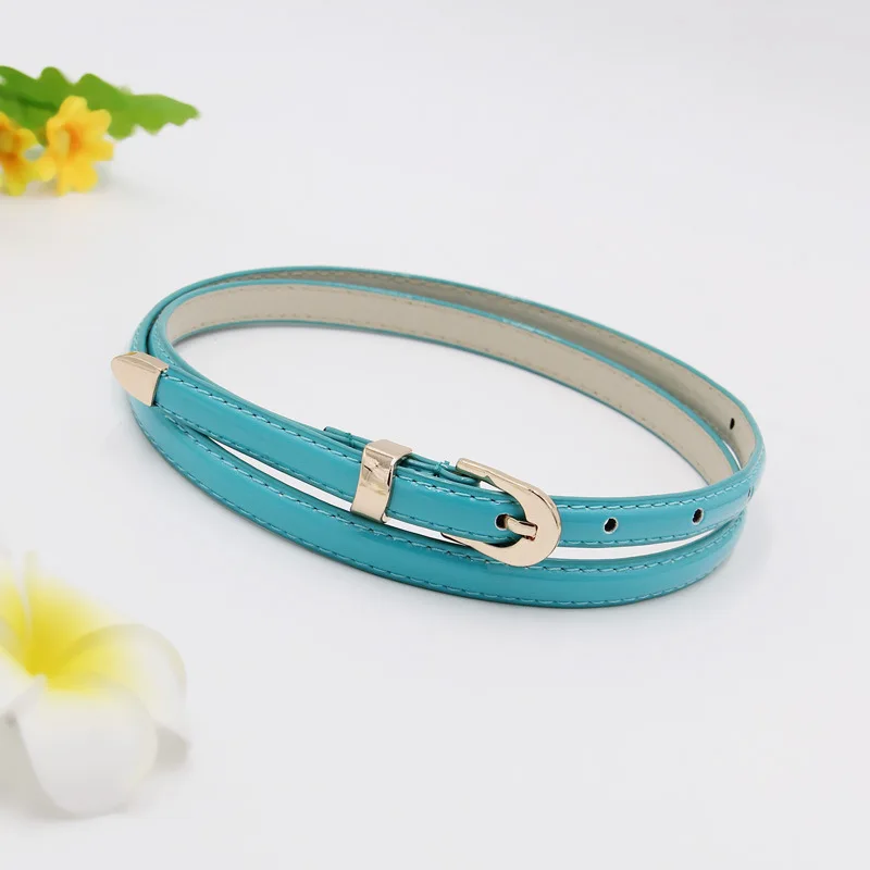 

1PC Newest High Quality Leather Belts Solid Color Exquisite Waist Belt Hot Sale Candy Color Dress Ladies Fashion Women Thin
