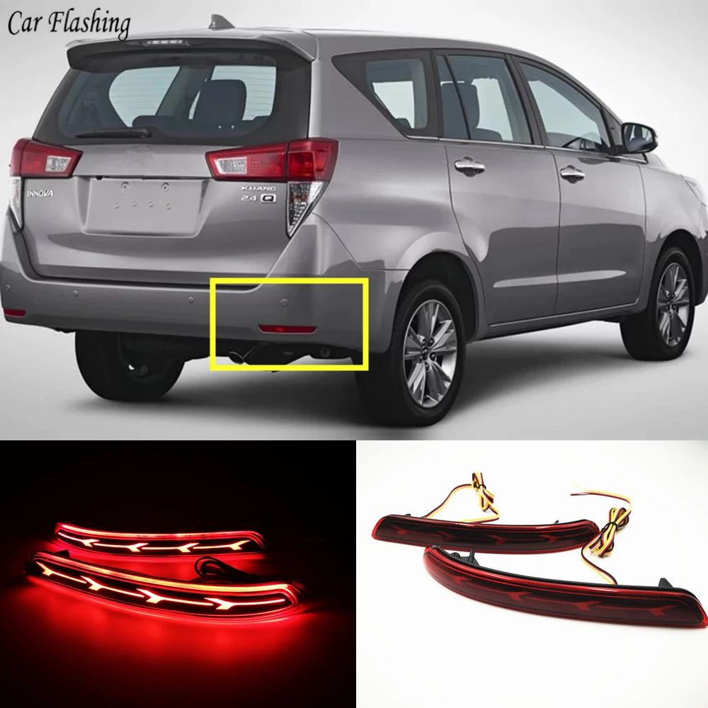 2 шт. для Toyota Innova 2015 2016 2017 Многофункциональный Автомобильный светодиодный задний