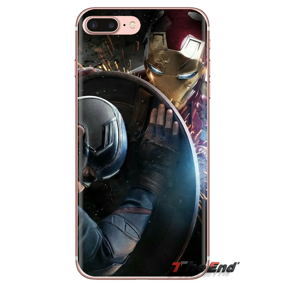 Мягкие прозрачные чехлы для Samsung Galaxy S3 S4 S5 Mini S6 S7 Edge S8 S9 S10 Plus Note 3 4 5 8 9 Captain America Flash |