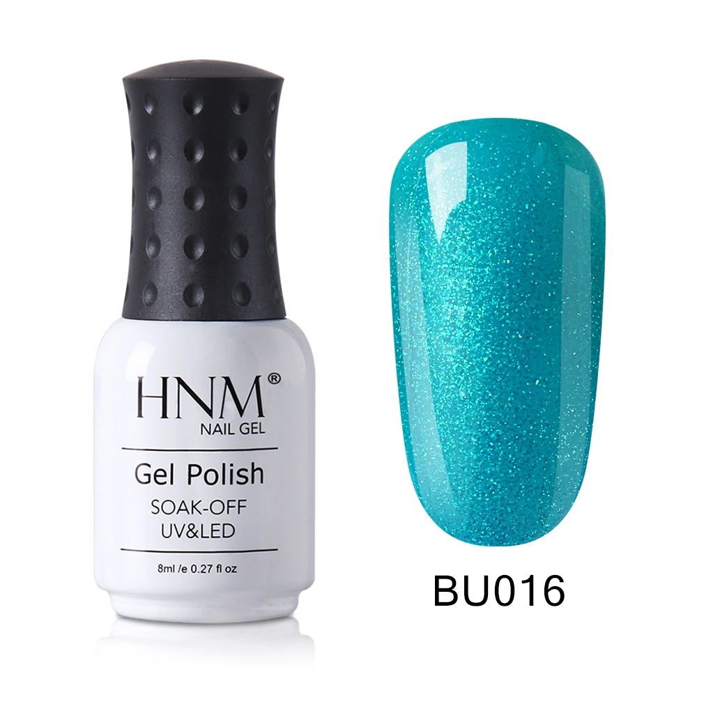 016 HNM 8 мл синий цвет гель лак Vernis Полупостоянный УФ-гель для ногтей замачиваемый Гель-лак для нейл-арта Блеск лак для ногтей GelLak - Цвет: 016