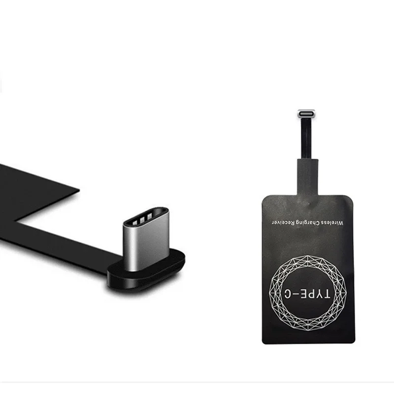 

Universal Qi Wireless Charger Receiver Card Charger Adapter Pad Coil for iPhone/Type-C 2019