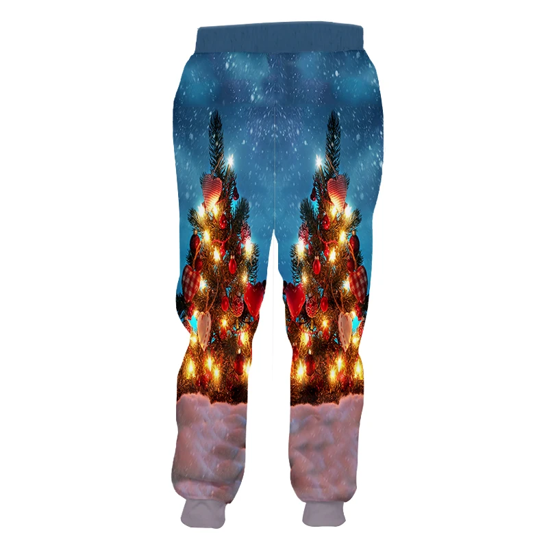 OGKB Рождество и Санта Клаус спортивные брюки мужские 3D печатные животные оверсайз