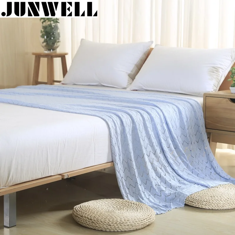 

Новое бамбуковое трикотажное одеяло Junwell, 2017, 1 шт., плед для взрослых, летнее покрывало для дивана