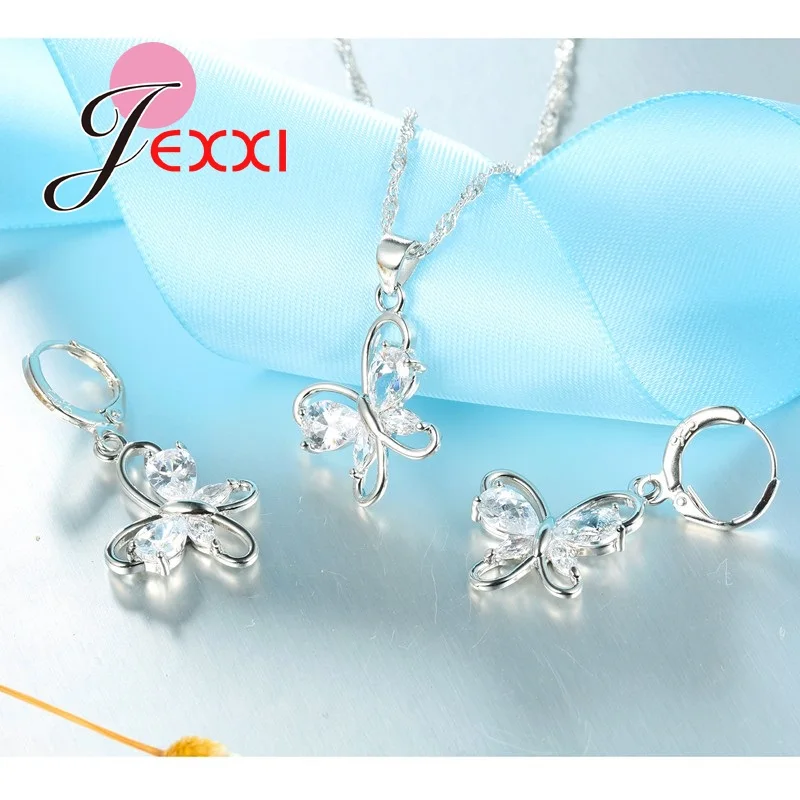 Очаровательные серебряные серьги в виде подвески с фианитами|earrings double|set top box