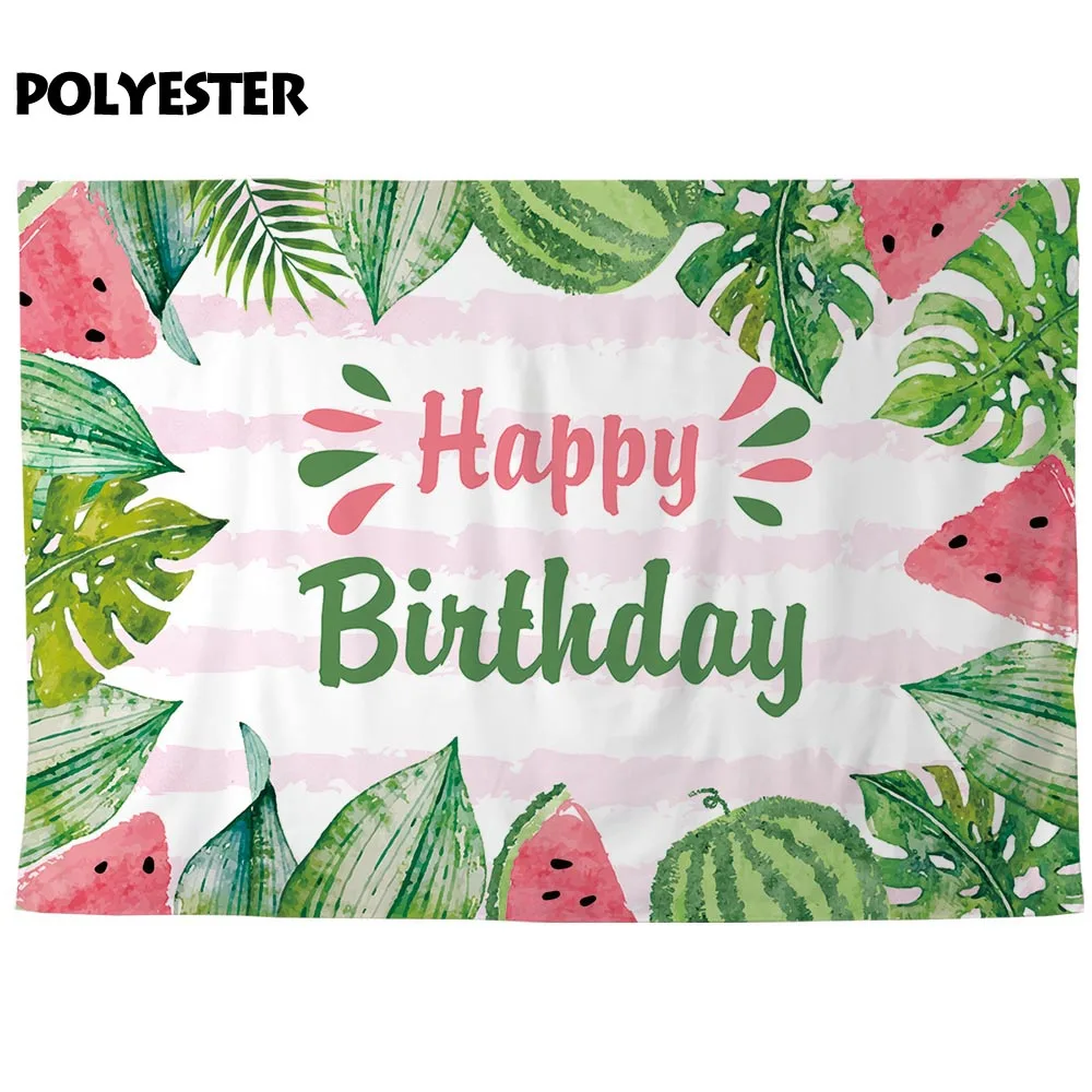 Фон Funnytree для фотостудии летний фон с изображением арбуза фруктов дня рождения