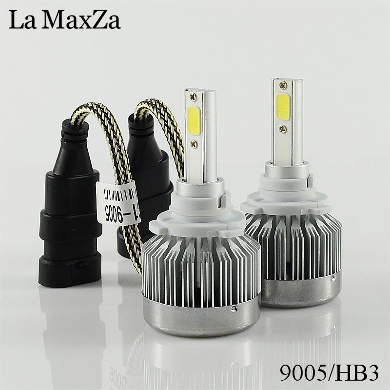 La MaxZa 2 шт. 60 Вт 6000LM 6000 К H4 H7 светодиодный автомобильный головной светильник 9005 9006