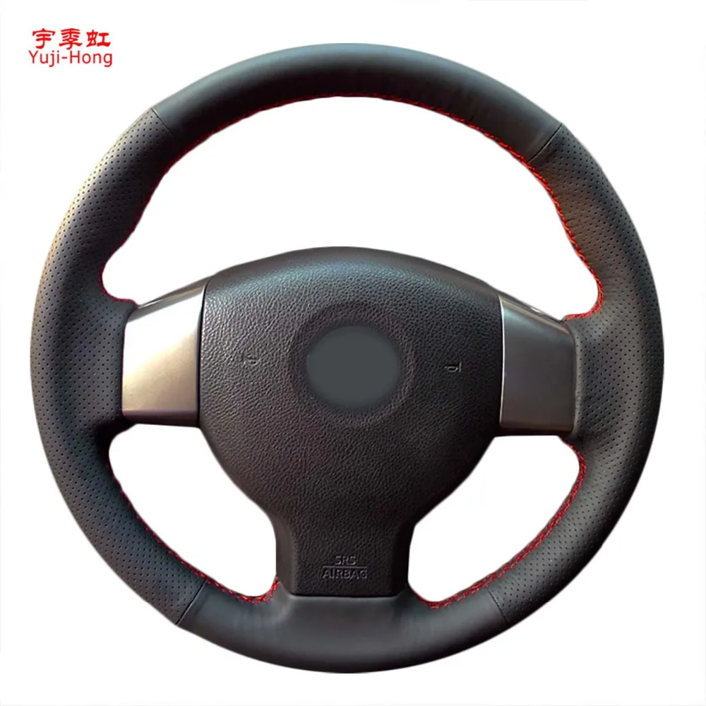 Чехол на руль автомобиля для NISSAN TIIDA 2007 2009 NOTE прошитый вручную верхний слой из