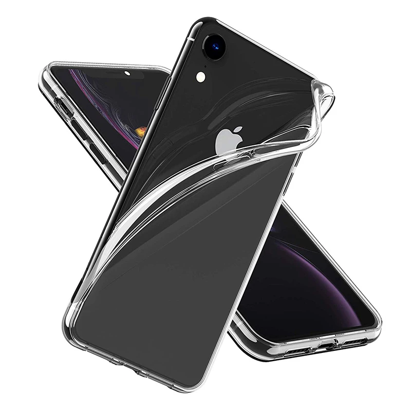 Ultra Thin Slim for iPhone 7 8 Plus X XS Max XR 6 6S Crystal Soft Transparent TPU Silicone Rubber Protection Cases Case |