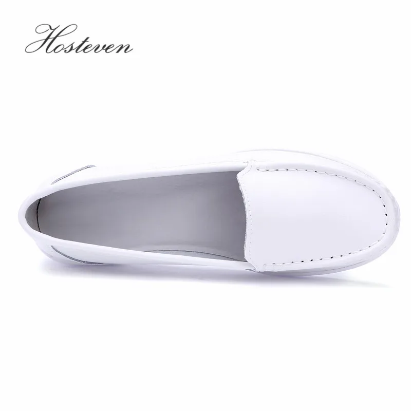 Hosteven/Женская обувь мокасины на плоской подошве из коровьей замши кроссовки