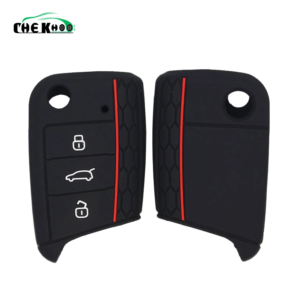 Силиконовый чехол для ключей VW Polo Golf 7 Tiguan Skoda Octavia Karoq SEAT Ateca Leon Ibiza 2015 2016 2017 2018 2019 |