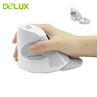 Мышь Компьютерная Delux M618GX Вертикальная оптическая беспроводная эргономичная, 2,4 ГГц, 6 кнопок, 1600DPI