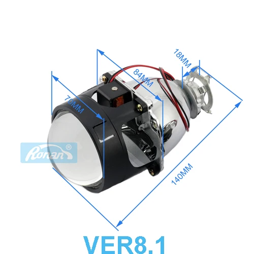 2.5inch VER 8.1 RONAN 2,5 ''Ver8. 1 7,1 Bi xenon HID объектив проектора MH1 Автомобильная фара H4 H7 База автомобильный Стайлинг Модифицированная мотоциклетная фара - Цвет: 2.5inch VER 8.1