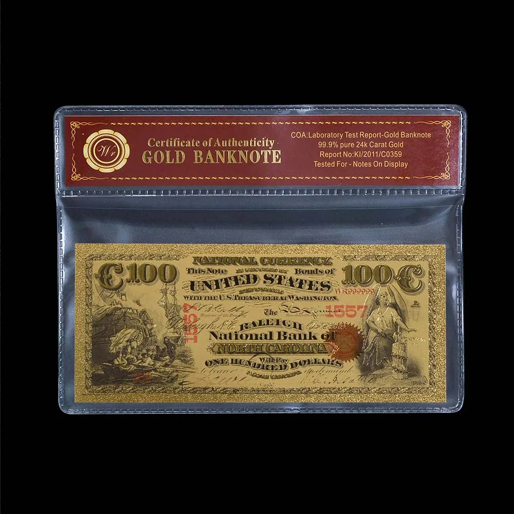 WR американская золотая банкнота качество 1899 год один доллар красочная Золотая