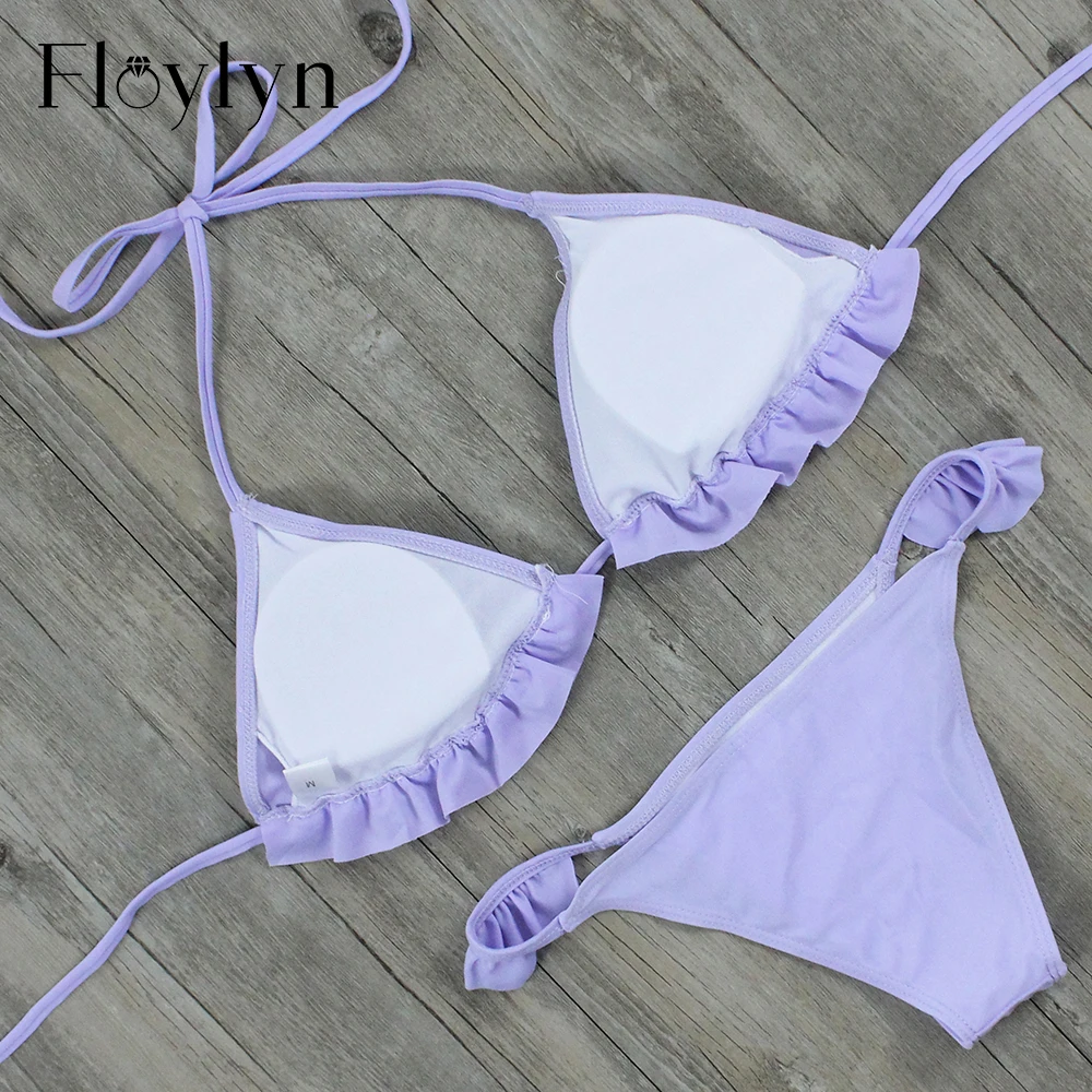 Floylyn Новинка 2017 года сетки комплект бикини сексуальный купальник Для женщин