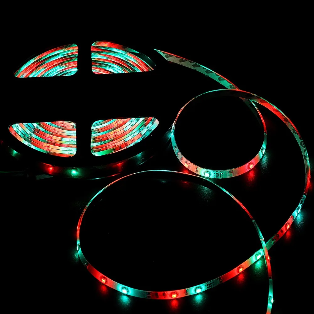 RGB светодиодный светильник s SMD 3528 5 м 300 светодиодный s DC 12 В водонепроницаемый уличный светильник для уличного сада, гибкая лампа, сказочный светильник