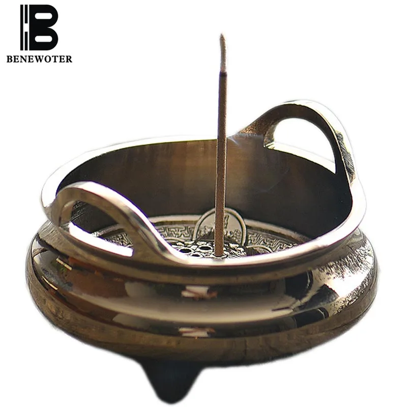 Китайский винтажный мини штатив из цинкового и медного сплава Joss Stick